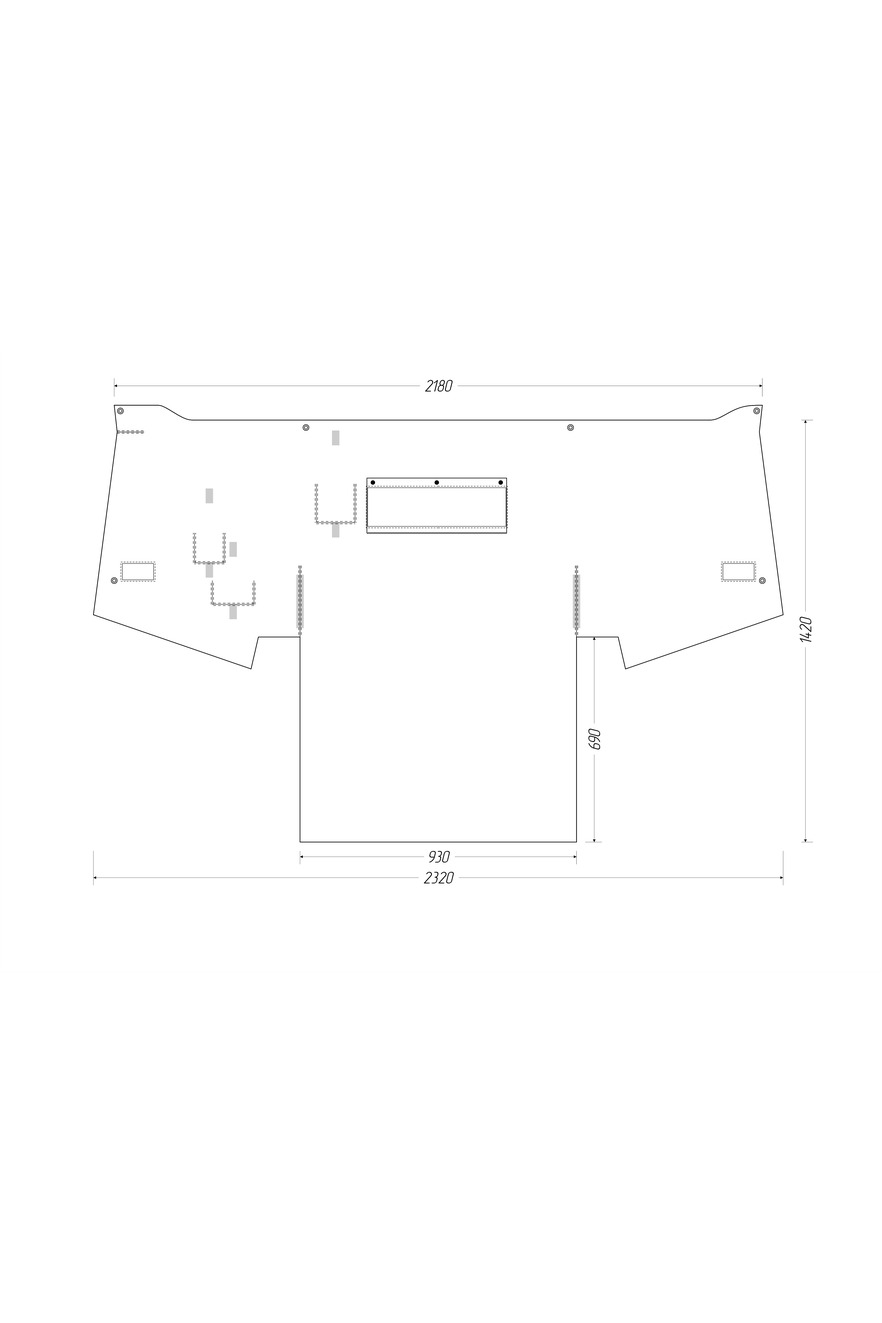 Утеплитель кабины и радиатора SANY S490, D495AS, S525, D525A 232 см х 142 см